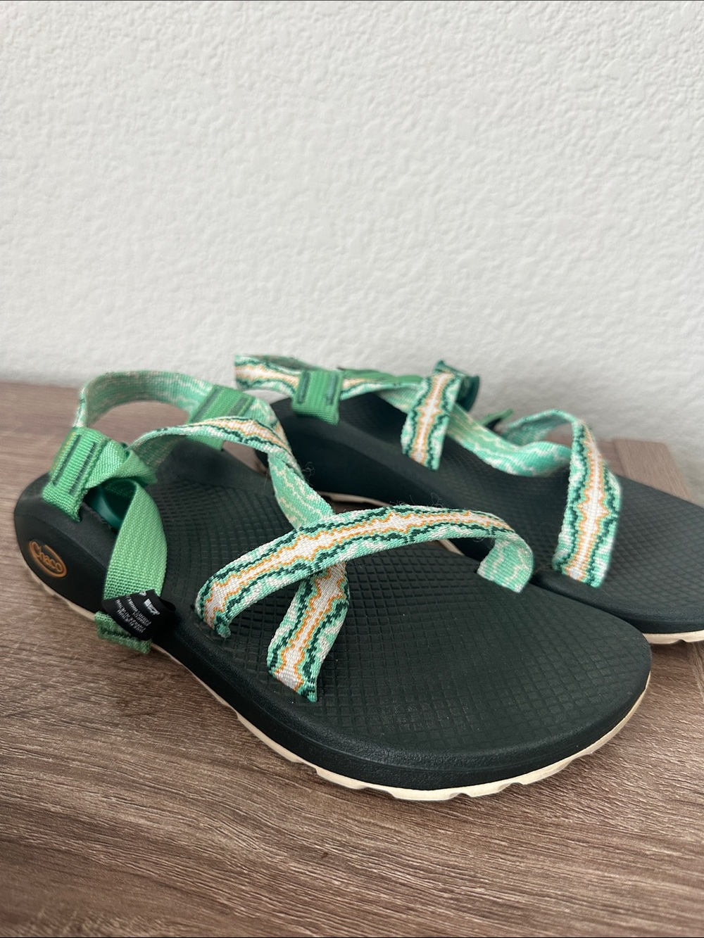 Chaco Green Webbing Sport Sandals